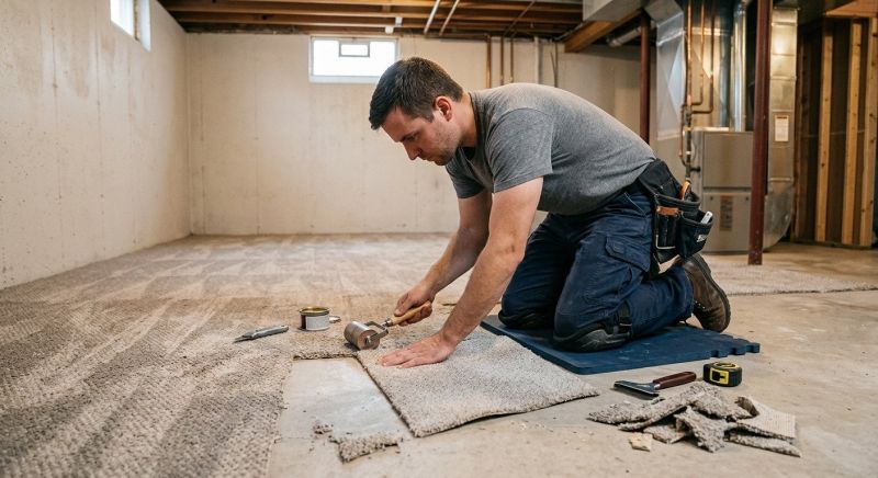 Basement Carpet Repair in Alpharetta, GA