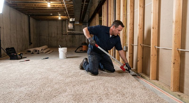 Basement Carpet Stretching in Freehold, NJ
