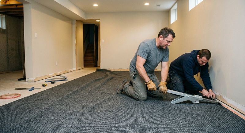 Basement Carpet Stretching in Freehold, NJ